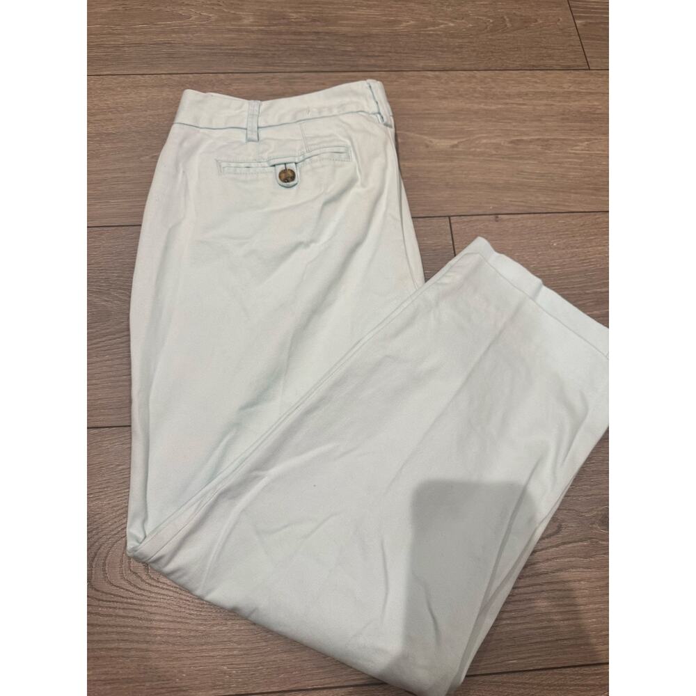 Lands’ End 6P Mint Straight Leg Pants Mid Rise Stretch Chino
